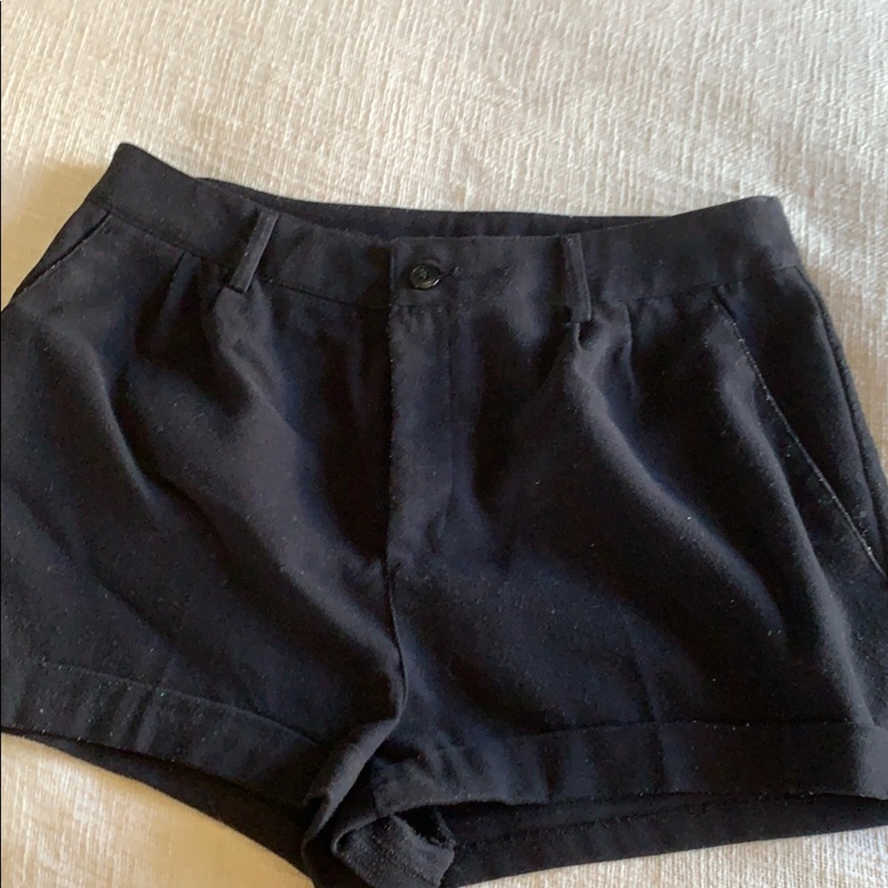 Black H&M wool shorts